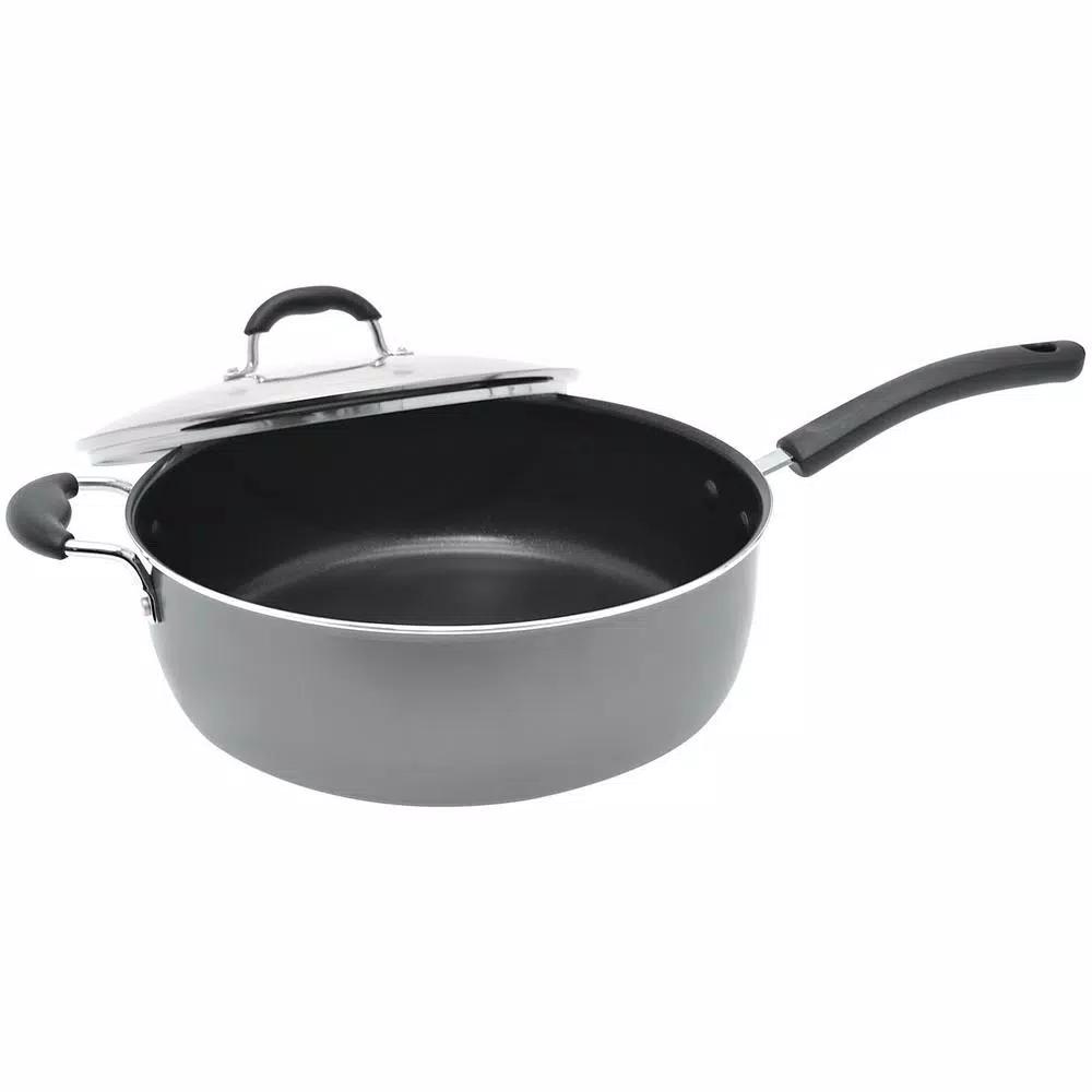 Starfrit 7.2 Qt. Aluminum Nonstick Multi-Pan with Glass Lid, Gray