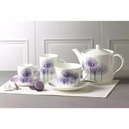 Unbranded Roy Kirkham Lucy Alliums Fine Bone China Mug Set of 6, 320ml, Made in England thumbnail 5