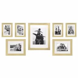 Stonebriar Collection Stonebriar Decorative Stamped Gold Metal Picture Frame Set, 7-Piece Gallery Wall Set thumbnail 1