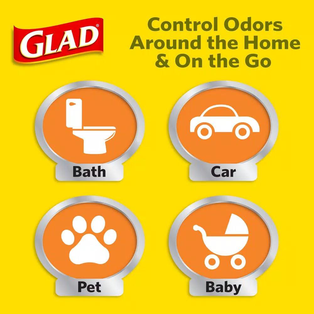 Glad OdorShield Small Trash Bags, 4 Gal, Fresh Clean Scent, Quick-Tie, 26-Count (2-Pack)