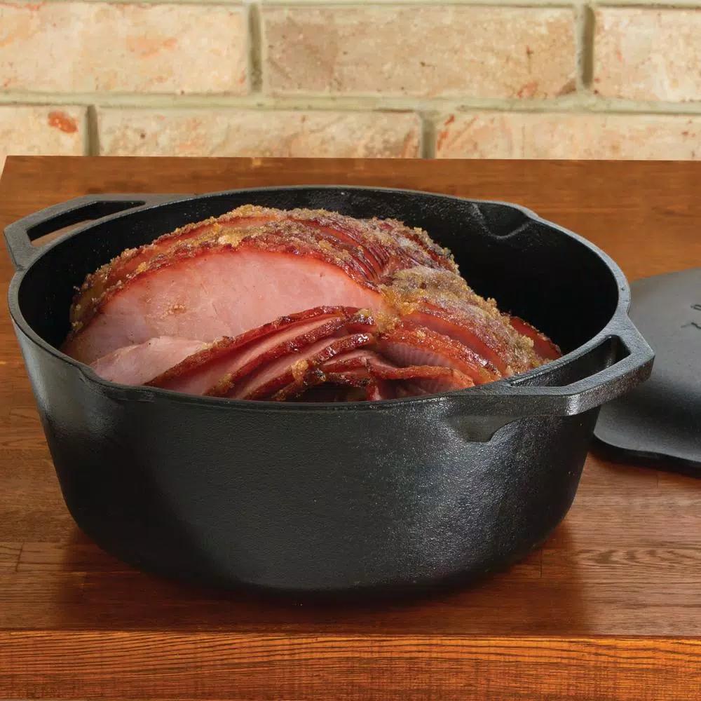 Lodge 7 Qt. Cast Iron Dutch Oven with Lid, Black