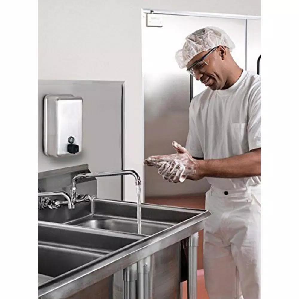 Alpine Industries Alpine 1200ml Stainless Steel Manual Liquid Soap Dispenser - Surface Mount