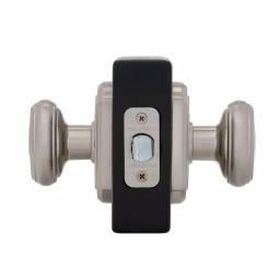 Baldwin Prestige Carnaby Satin Nickel Passage Door Knobs, 4-Pack thumbnail 2