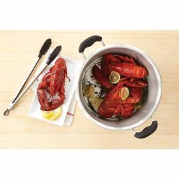 IMUSA 8 Qt. Aluminum Stovetop Steamer with Tempered Glass Lid thumbnail 2