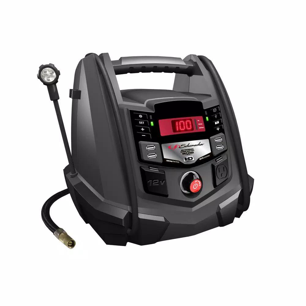 Schumacher Schu Eco Energy SJ1289 1200 Peak Amp Portable Power Station & Jump Starter