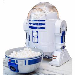 Uncanny Brands Star Wars R2-D2 Hot Air Popcorn Maker, 2 oz. Kernel Capacity, Blue/White thumbnail 2