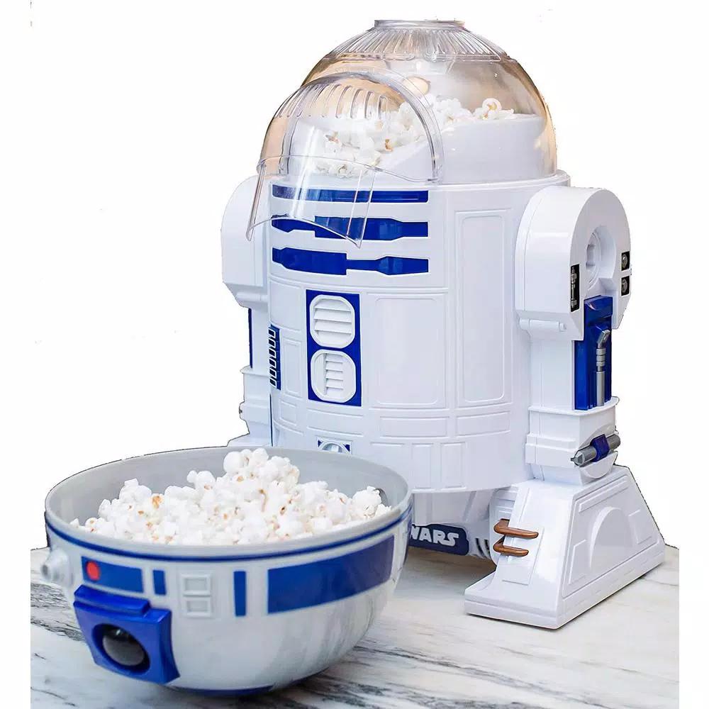 Uncanny Brands Star Wars R2-D2 Hot Air Popcorn Maker, 2 oz. Kernel Capacity, Blue/White