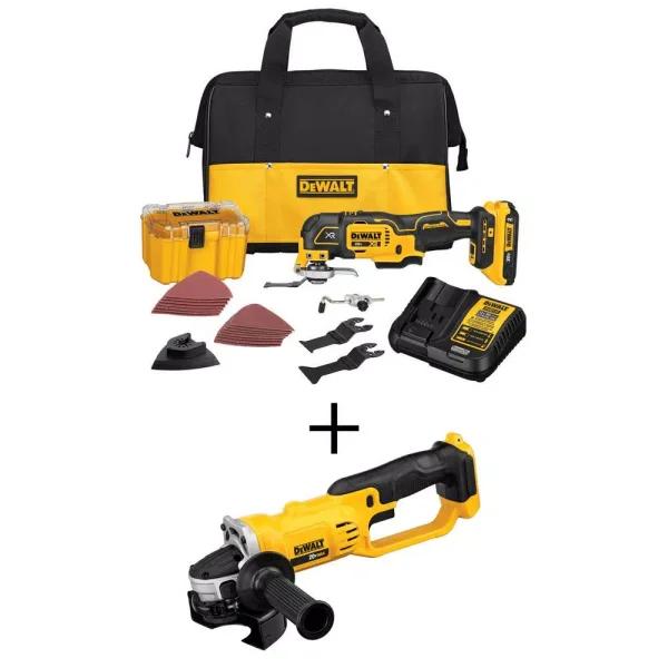 DEWALT 20V MAX XR Brushless 3-Speed Oscillating Multi-Tool & 4.5 in. Grinder Kit with 2.0Ah Battery