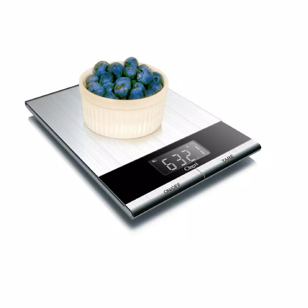 Ozeri Ultra Thin Digital Kitchen Food Scale, Stainless Steel, 11 lb Capacity