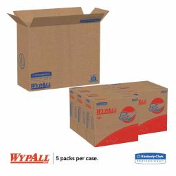 Kimberly-Clark PROFESSIONAL WypAll X80 Industrial Wipers, 9.1 x 16.8 in., 80 Count Red Pop-Up Box (5-Pack) thumbnail 2