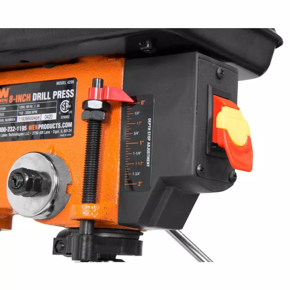 WEN 8 in. 5-Speed Cast Iron Benchtop Drill Press, 2.3 Amp