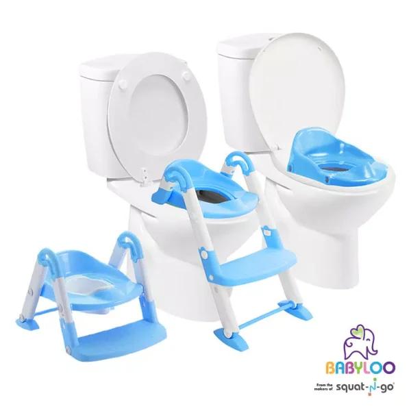 Babyloo Bambino 3-in-1 Convertible Toddler Potty Trainer and Step Stool - Blue