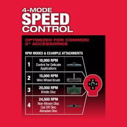 Milwaukee M12 FUEL 12V Brushless Right Angle Die Grinder Kit w/ (2) 2.0Ah Batteries thumbnail 5