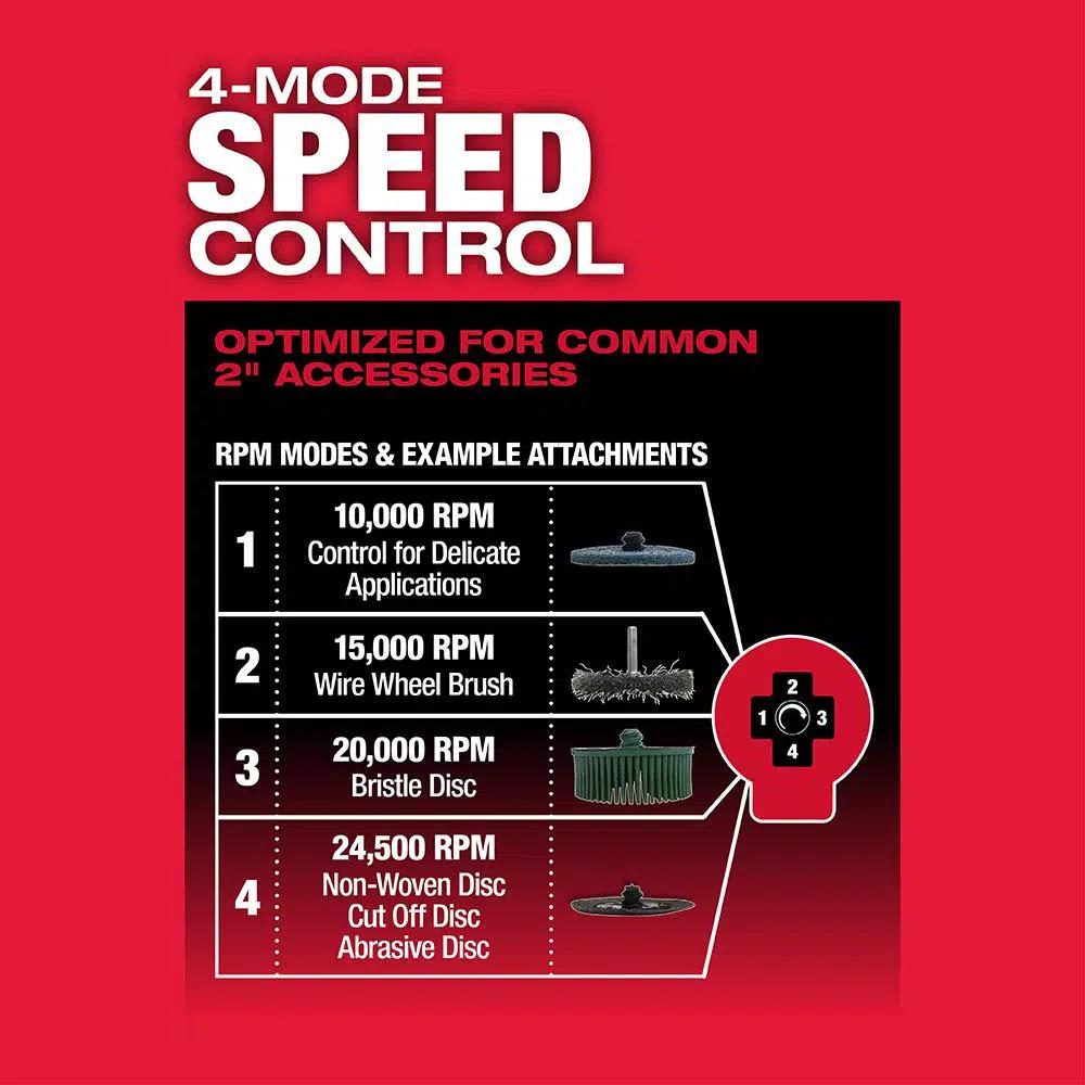 Milwaukee M12 FUEL 12V Brushless Right Angle Die Grinder Kit w/ (2) 2.0Ah Batteries