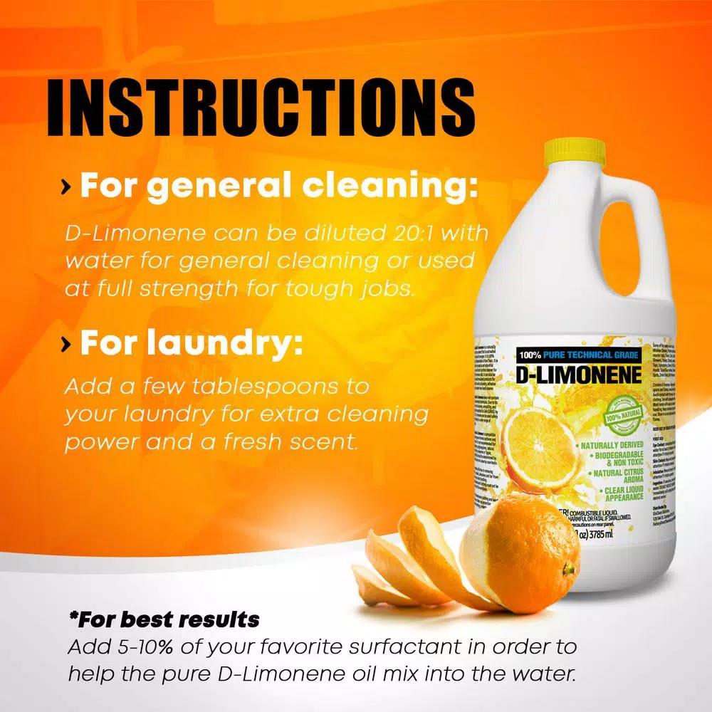 Eco Clean 1 Gal. 100% Natural Tech Grade D-Limonene Citrus Solvent Cleaner