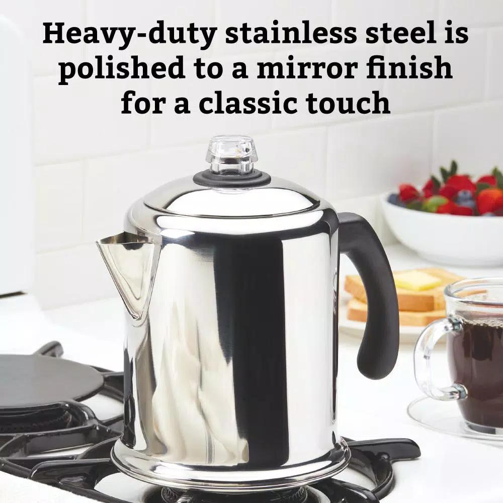 Farberware Classic Series 8-Cup Stainless Steel Stovetop Percolator