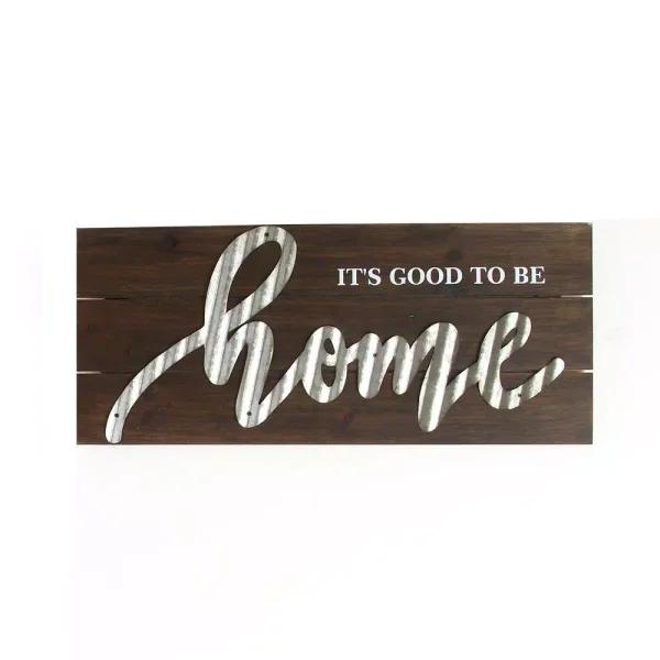 Stratton Home Decor "It's Good to Be Home" Handcrafted Wood Wall Art