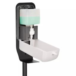 Alpine Industries 1200ml Automatic Foam Hand Sanitizer Dispenser with Floor Stand, White thumbnail 2