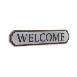 Cheungs Welcome Horizontal Galvanized Steel Wall Sign - Rustic Farmhouse Decor thumbnail 1