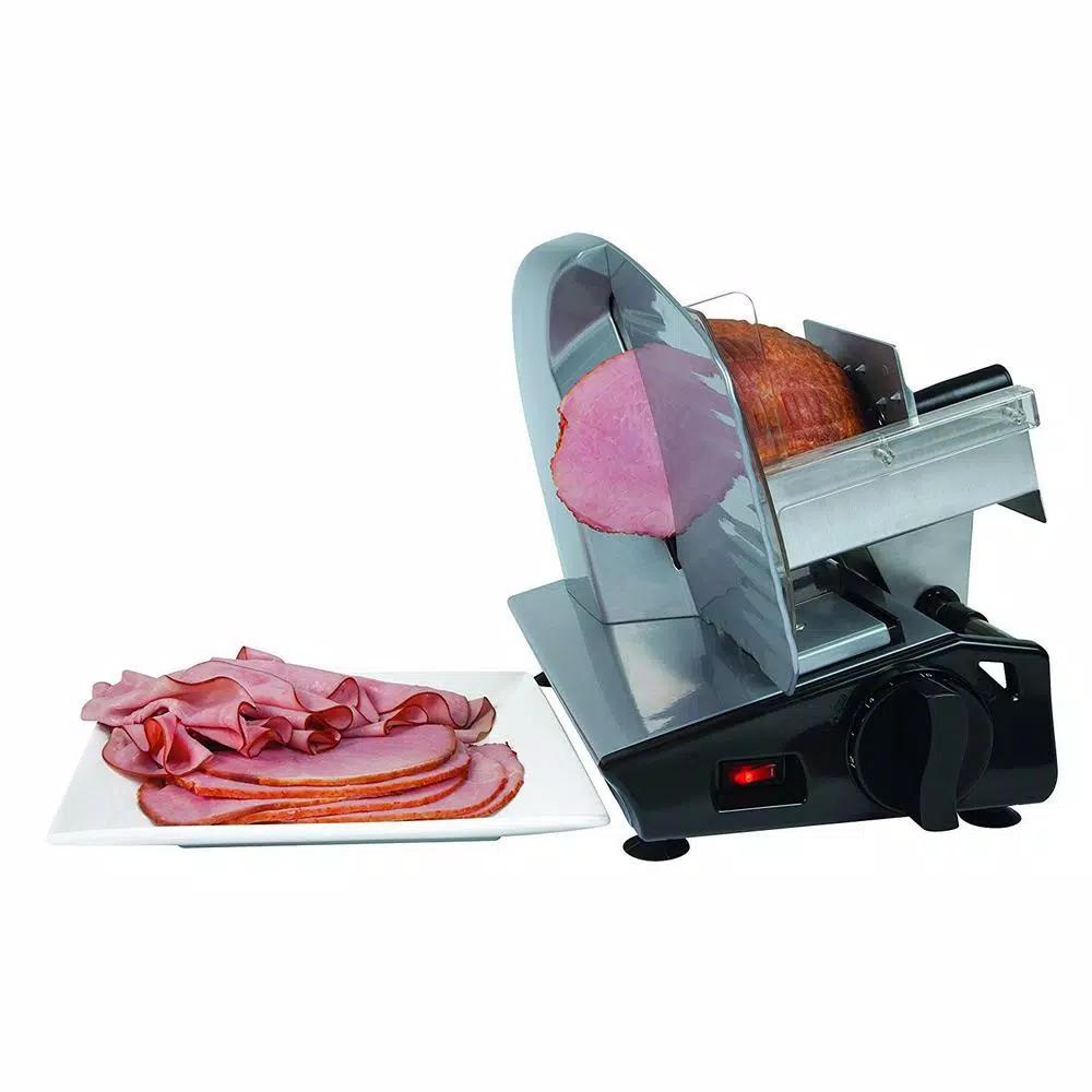 Nesco FS-250 180W Silver Electric Food Slicer with German Solingen Blade