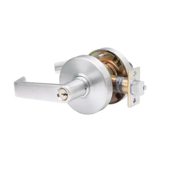 Taco DL-LHV ANSI Grade 1 Commercial Storeroom Clutch Function Lever, Brushed Chrome