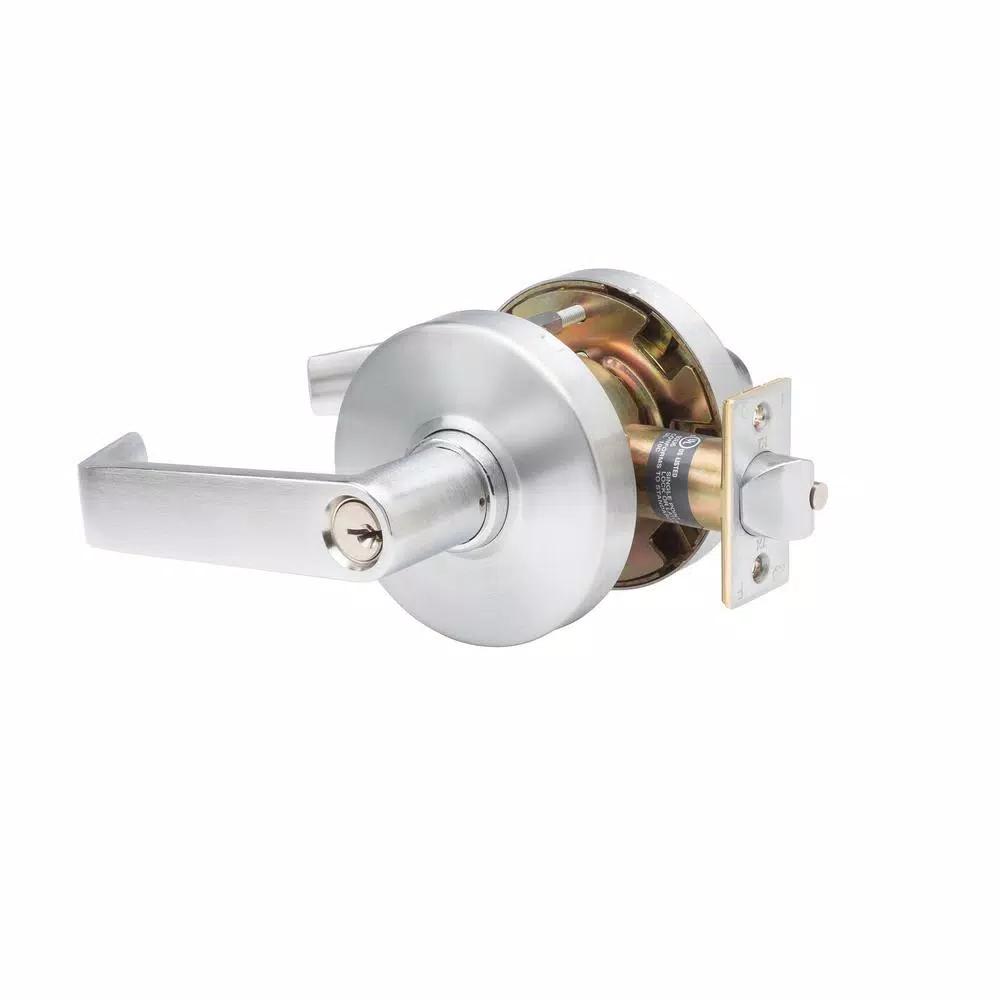 Taco DL-LHV ANSI Grade 1 Commercial Storeroom Clutch Function Lever, Brushed Chrome