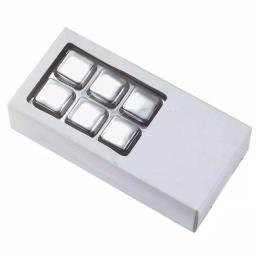 Visol Arctic 6-Piece Stainless Steel Ice Cube Set for Whiskey and Scotch thumbnail 3