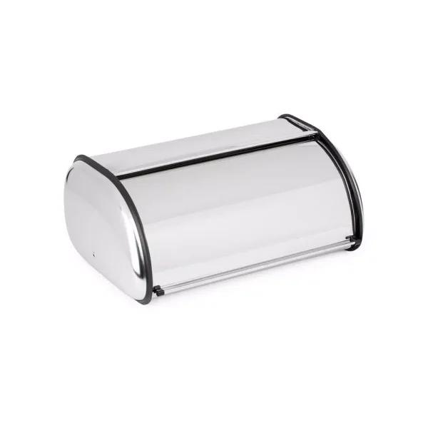 Jiallo Stainless Steel Large Bread Box, Modern Roll-Top Food Storage Container