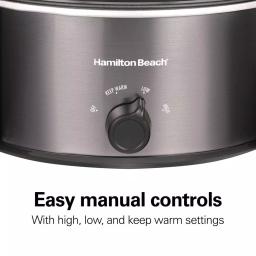 Hamilton Beach 6 Qt. Stovetop Sear and Cook Slow Cooker, Stainless Steel thumbnail 6