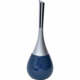 Unbranded Water Drop Ceramic Toilet Bowl Brush and Holder Set - Navy Blue thumbnail 1