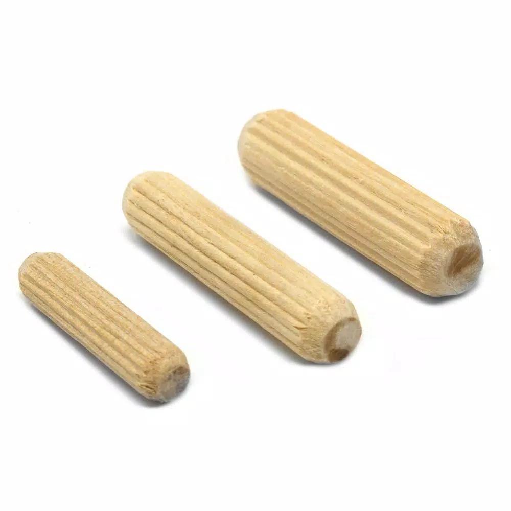 WEN 400-Piece Fluted Woodworking Dowel Pin Variety Bucket - 1/4 in., 5/16 in., and 3/8 in. Birch Dowels