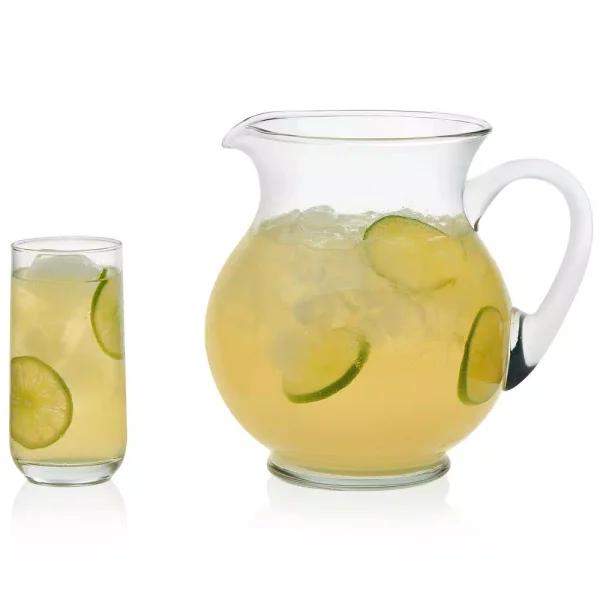Libbey Acapulco 5-Piece Hand-Blown Glass Pitcher and Drinking Glass Entertaining Set
