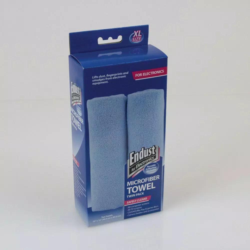 Endust Extra-Large Microfiber Cleaning Cloths, 15 in. x 15 in., Blue (6-Pack)
