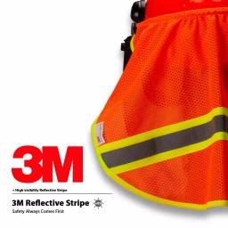 TR Industrial Mesh Neck Shade with 3M Reflector for Forestry Safety Helmet, Orange thumbnail 3