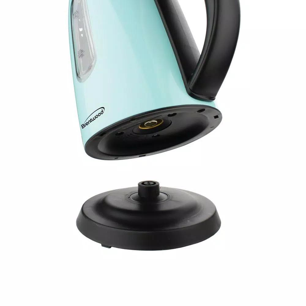 Brentwood Appliances 1-Liter Blue Stainless Steel Cordless Electric Kettle