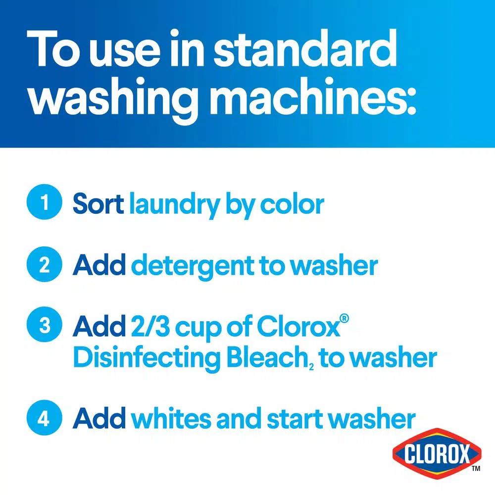 Clorox Disinfecting Bleach with CloroMax Technology, 121 oz Liquid Concentrated Formula