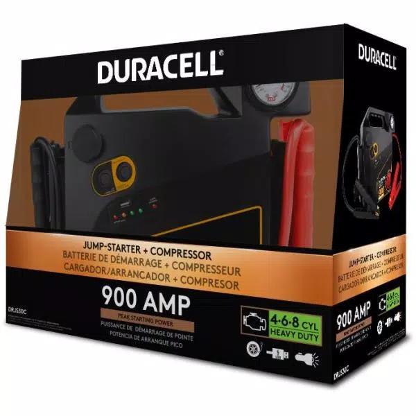 Duracell 900 Amp Peak Emergency Jump Starter with Integrated Air Compressor