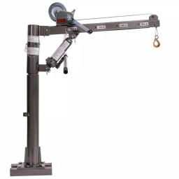 Stark 1100 lbs. Capacity Pickup Truck Hitch Mounted Crane with Hydraulic Lift and Hand Winch thumbnail 1