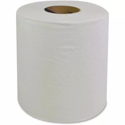 Unbranded White 2-Ply Center Pull Paper Towels, 360 Sheets per Roll, 6 Rolls per Carton thumbnail 1
