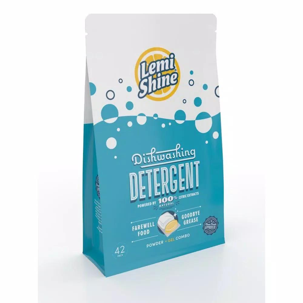 Lemi Shine Dishwasher Detergent Pods, Natural Citric Extract, 20.55 oz (42-Count, 6-Case Bulk Pack)