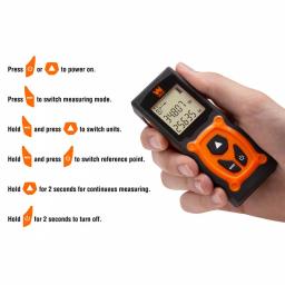 WEN 120-Foot Digital Laser Distance Measure with Backlit LED Screen thumbnail 4