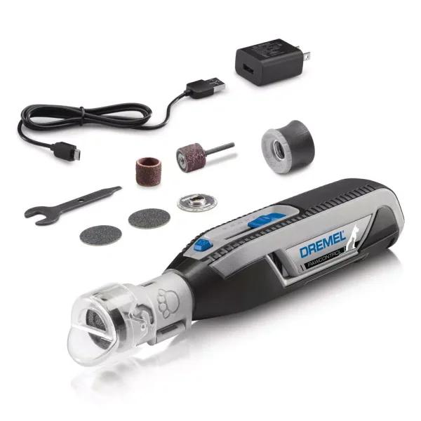 Dremel 3.6V Cordless Pet Grooming Kit with 9-Piece Accessory Set and Variable Speed Control