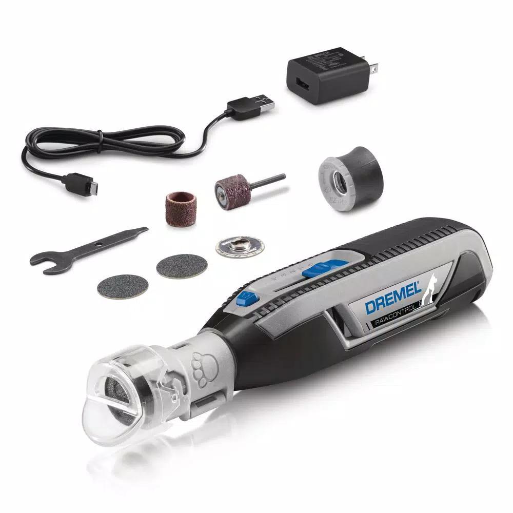 Dremel 3.6V Cordless Pet Grooming Kit with 9-Piece Accessory Set and Variable Speed Control