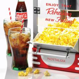 Unbranded Coca-Cola Countertop Popcorn Popper Machine with 2.5-Oz. Stainless Steel Kettle, Red thumbnail 3