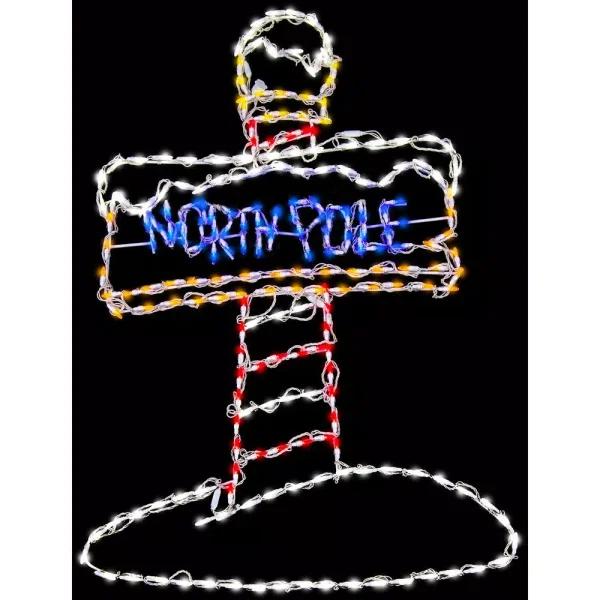 Fraser Hill Farm 48 in. North Pole Christmas LED Light Sculpture