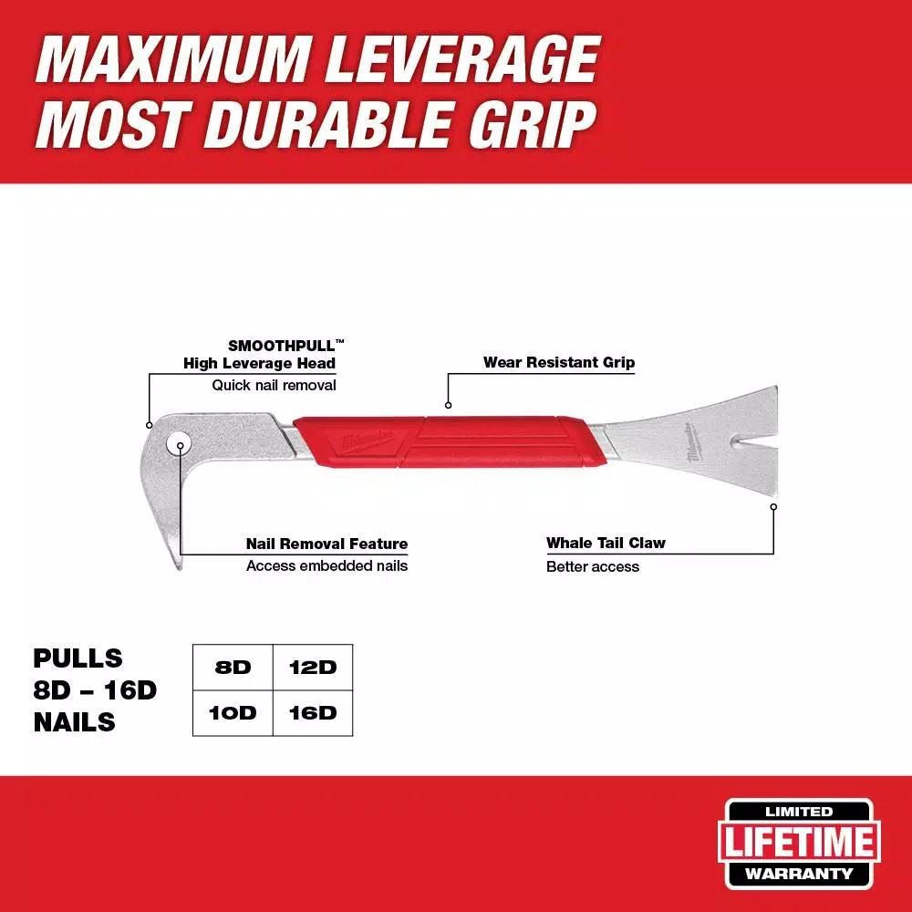 Milwaukee 10 in. Molding Puller Pry Bar with SMOOTHPULL Head Geometry
