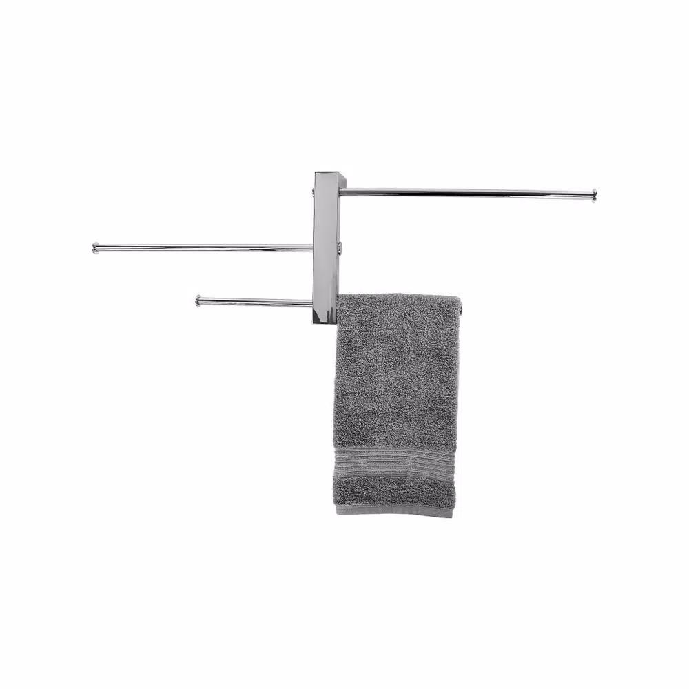 Nameeks Gedy Bridge Wall Mounted Polished Chrome Towel Rack with 3 Adjustable Sliding Bars