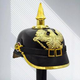 Benzara Black and Gold Imperial Prussian Helmet - Decorative Metal & Resin Decor thumbnail 5