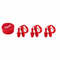 Milwaukee Corded Reusable Red Earplugs, 26 dB NRR (3-Pack) thumbnail 6