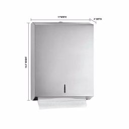 Alpine Industries Brushed Stainless Steel C-Fold and Multi-Fold Paper Towel Dispenser thumbnail 5